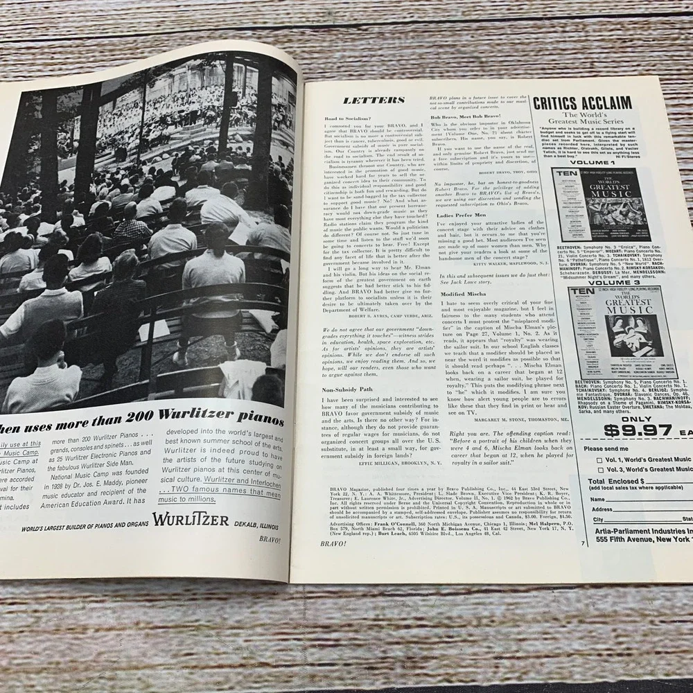 Bravo‎ Magazine Volume Two Number One 1962 Vintage Rare Collectible